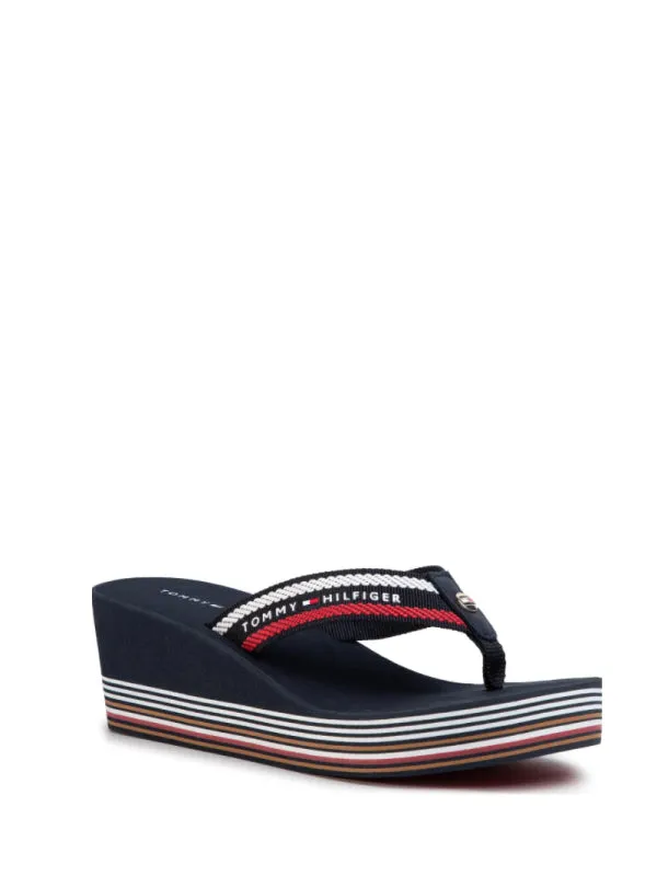 Stripy Wedge Beach Sandal