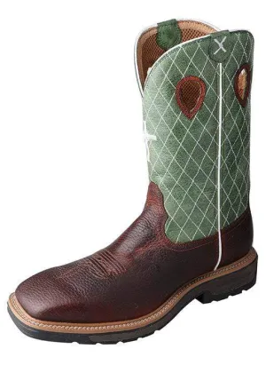 Twisted X Mens Lime Cross Work Boots