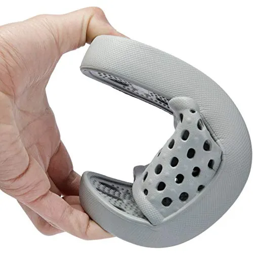 WOTTE Shower Sandals Women Quick Drying Bath Slippers Non Slip Dorm Shoes Size 5.5 Grey